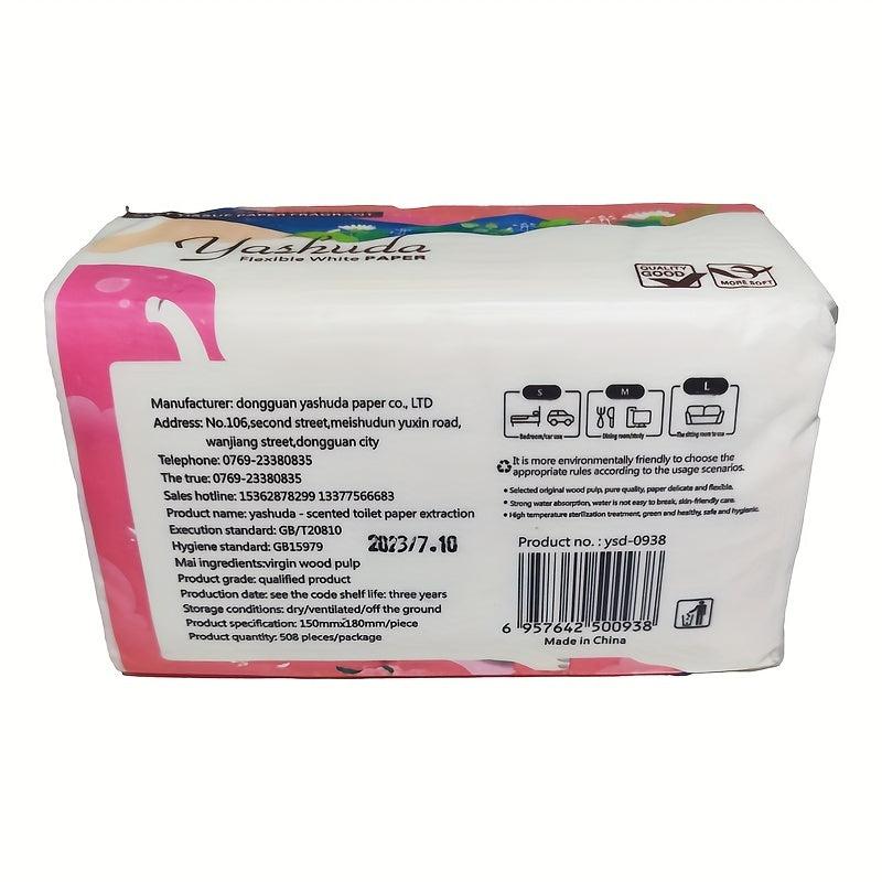 508 Sheets Toilet Paper Pack for Home, Restaurant, Travel - Soft 2-Ply Napkins