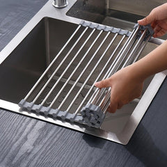 Collapsible Drain Rack Kitchen Sink Foldable Dishwashing Rack