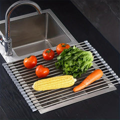 Collapsible Drain Rack Kitchen Sink Foldable Dishwashing Rack