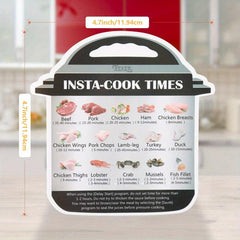 3 Pcs Magnetic Cheat Sheet For Instant Pot Decals - Cooking Times Magnet