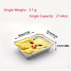 20pcs Disposable Foil Baking Trays for Cakes Brownies Breads Meatloaf Lasagna