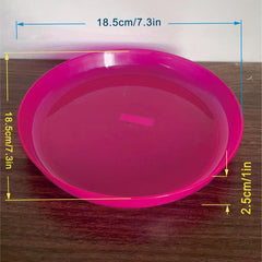 8pcs Colorful High PP Plastic Salad Fruit Plates