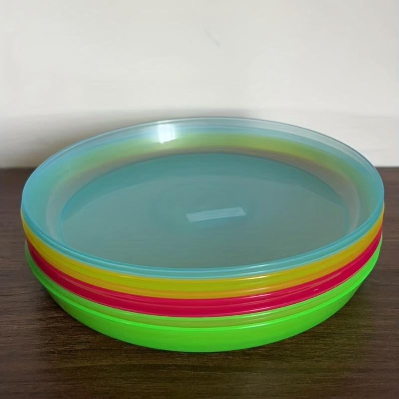 8pcs Colorful High PP Plastic Salad Fruit Plates