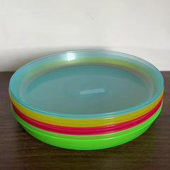 8pcs Colorful High PP Plastic Salad Fruit Plates