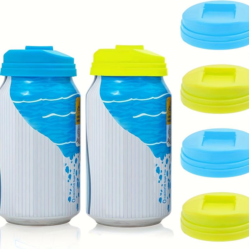 6pcs Plastic Can Lids Leak-proof Soda Bottle Cover Beverage Cap