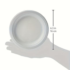 50 Pcs Biodegradable Sugarcane Pulp Disposable Plates