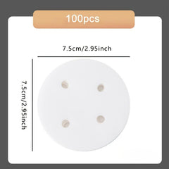 100pcs Round Steamer Paper Baking Disposable Barbecue Silicone Paper