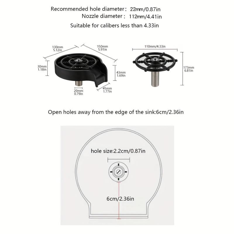 Automatic Glass Rinser For Kitchen Sink