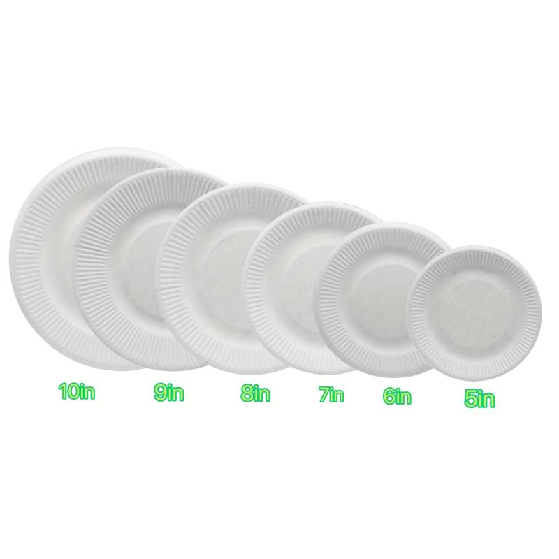 50pcs 5 inch Disposable Paper Plate Dining Plate for Picnics Kitchen Dips Fruits