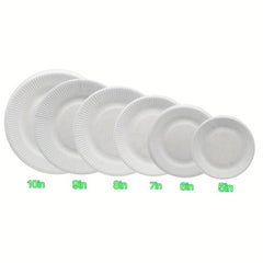50pcs 5 inch Disposable Paper Plate Dining Plate for Picnics Kitchen Dips Fruits