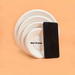 50pcs 5 inch Disposable Paper Plate Dining Plate for Picnics Kitchen Dips Fruits