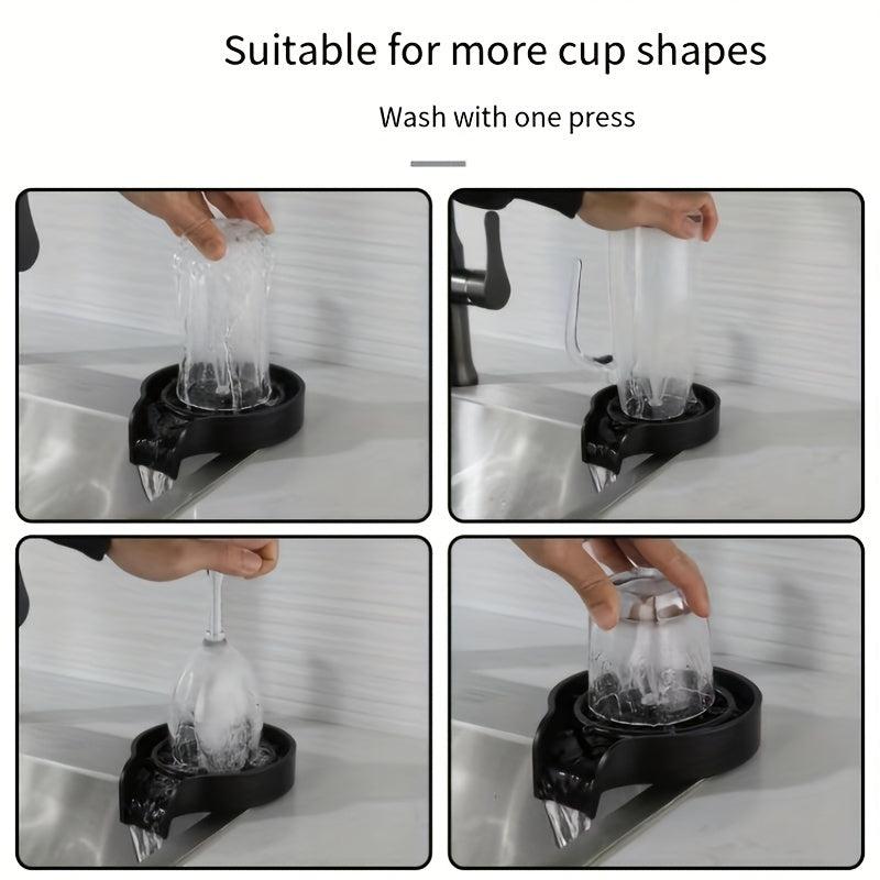 Glass Rinser Kitchen Sink Faucet Bottle Washer Cleaner Bar Glass Rinser