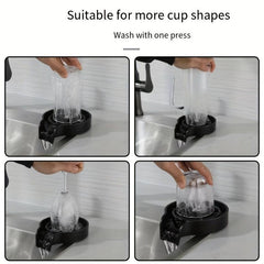 Glass Rinser Kitchen Sink Faucet Bottle Washer Cleaner Bar Glass Rinser