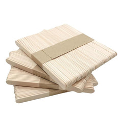 200pcs Natural Wooden Ice Cream Sticks DIY Craft Garden Label Popsicle