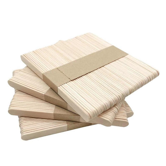 200pcs Natural Wooden Ice Cream Sticks DIY Craft Garden Label Popsicle
