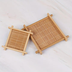 Vintage Bamboo Cup Mat for Kitchen