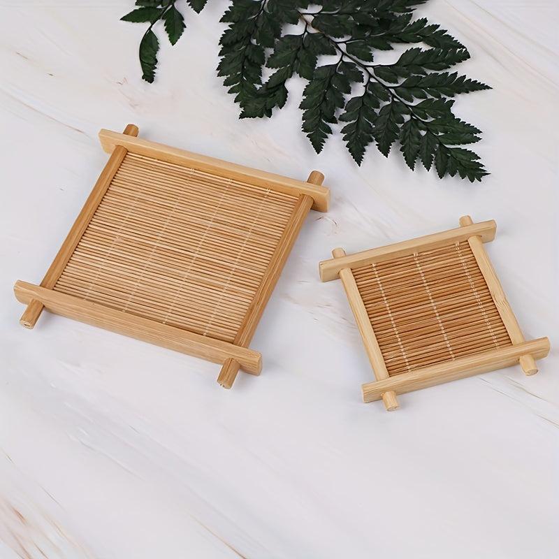 Vintage Bamboo Cup Mat for Kitchen