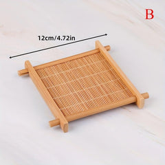 Vintage Bamboo Cup Mat for Kitchen