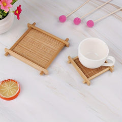 Vintage Bamboo Cup Mat for Kitchen