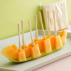 200 PCS Mini Bamboo Forks Cocktail Forks Small Forks Disposable Tiny Food Picks
