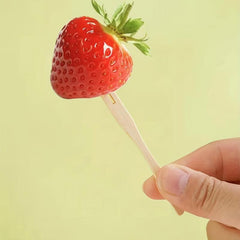 200 PCS Mini Bamboo Forks Cocktail Forks Small Forks Disposable Tiny Food Picks