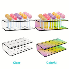 Acrylic Lollipop Holder 15 Hole Clear Cake Pop Stand Display