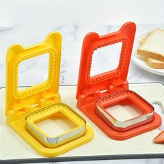 2pcs Stainless Steel Square Sandwich Mold Maker Bread Cutting Guide