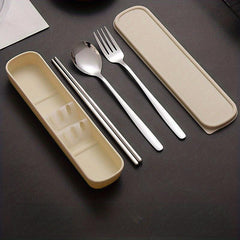 Portable Stainless Steel Tableware Set for Camping Hotel Outdoor