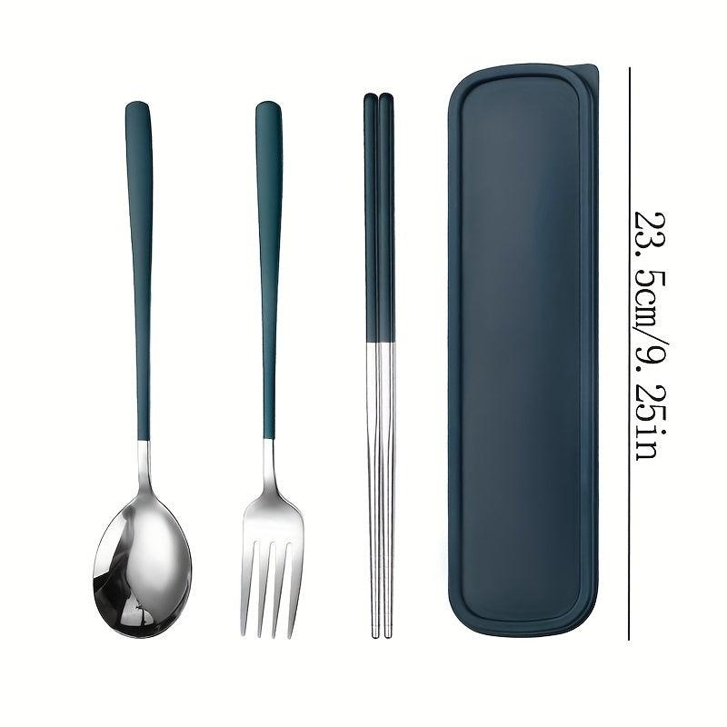 Portable Stainless Steel Tableware Set for Camping Hotel Outdoor