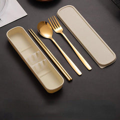 Portable Stainless Steel Tableware Set for Camping Hotel Outdoor