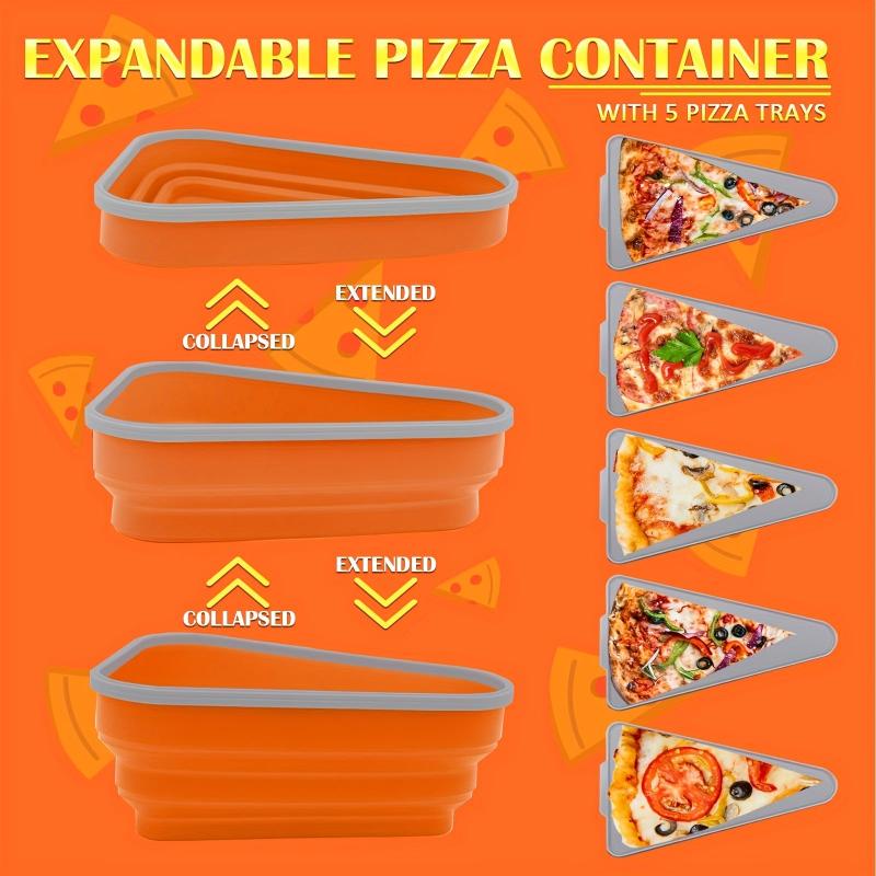 Expandable Reusable Pizza Storage Container with 5 Serving Trays