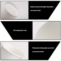 100pcs 3oz Hot Beverage Disposable Paper Cups - Perfect For Coffee, Juice, Water