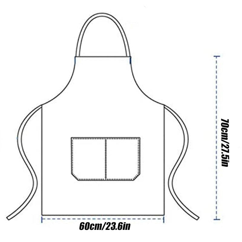 Waterproof Kitchen Apron with 2 Pockets - Cooking, Grilling, Chefs
