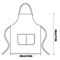 Waterproof Kitchen Apron with 2 Pockets - Cooking, Grilling, Chefs