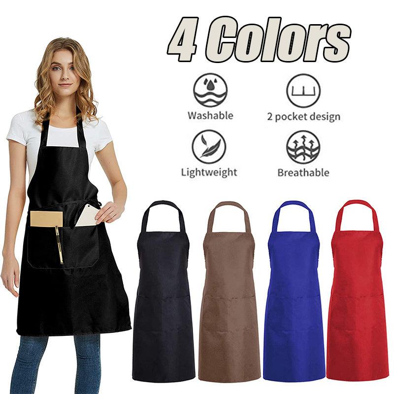 Waterproof Kitchen Apron with 2 Pockets - Cooking, Grilling, Chefs