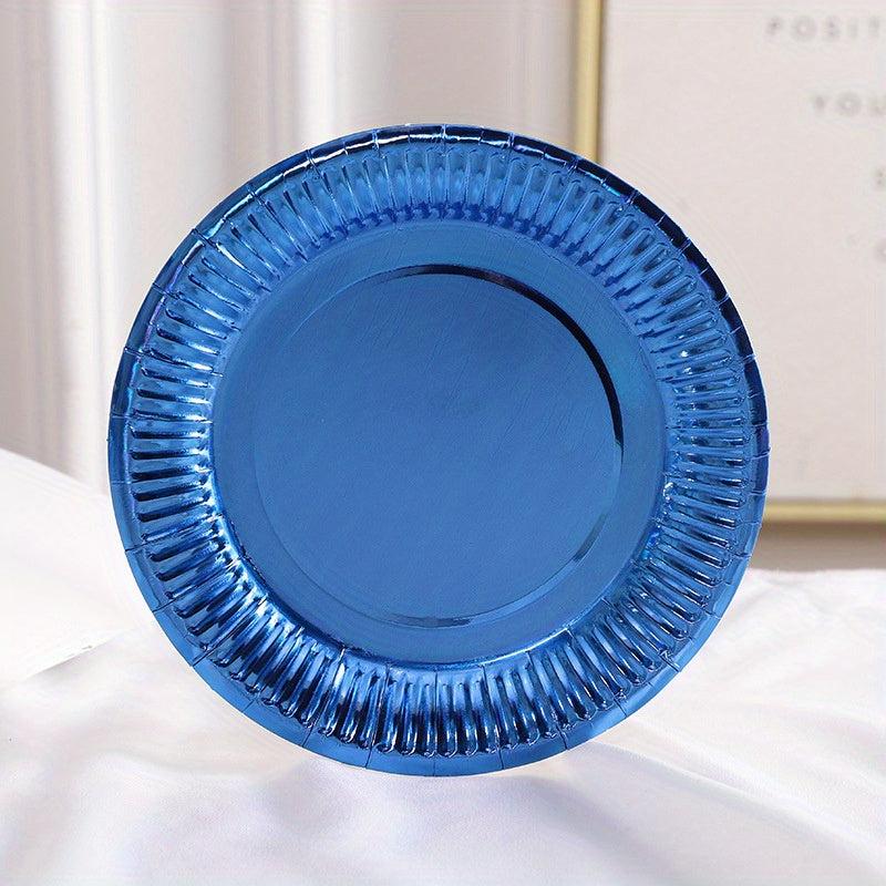 50 Colorful Disposable Paper Plates Bulk Party Birthday