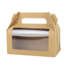 10 Pcs Cookie Boxes With Window Handle Small Cake Case Cupcake Boxes