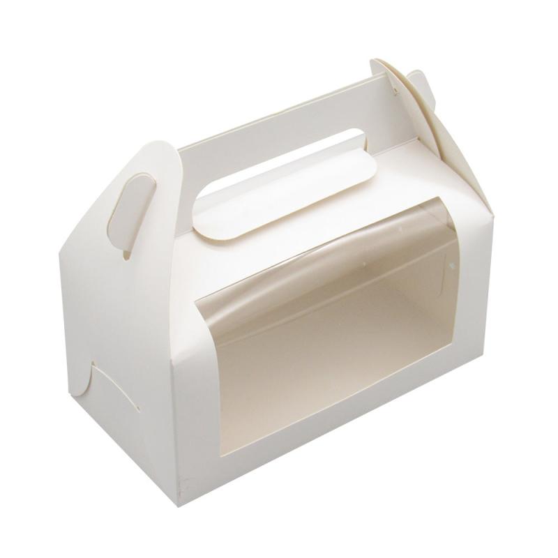 10 Pcs Cookie Boxes With Window Handle Small Cake Case Cupcake Boxes
