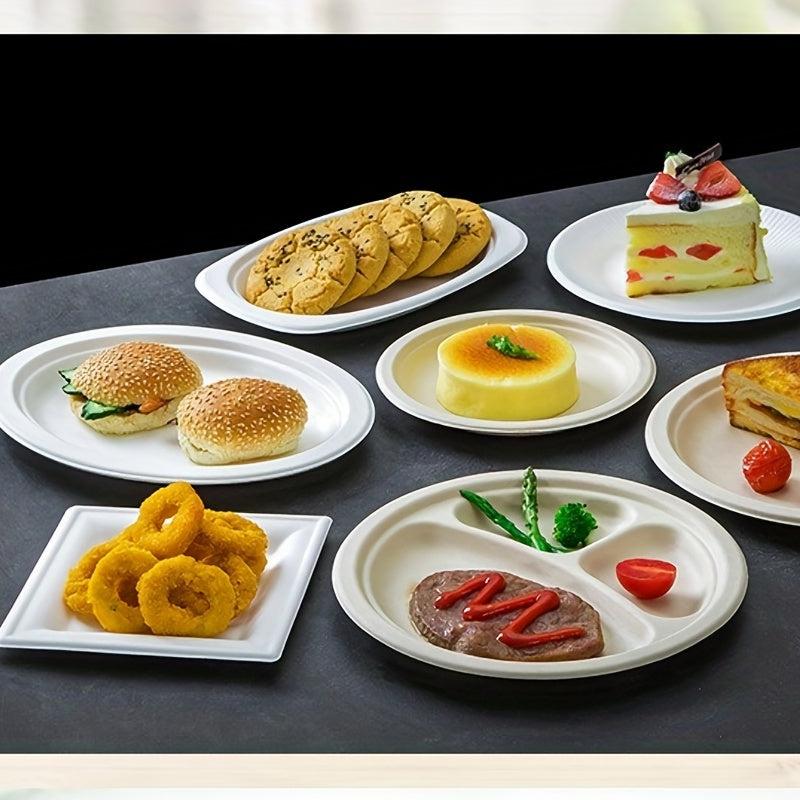 100 Compostable 7 Heavy Duty Dessert Trays Biodegradable