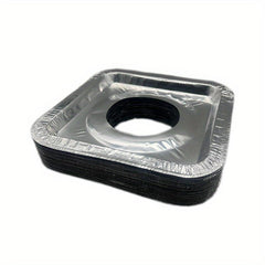 50pcs Aluminum Foil Gas Stove Lining Disposable Square Stove Bib Lining