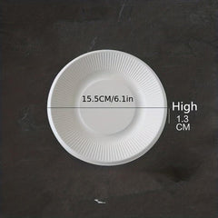 50pcs Disposable Paper Dinner Plate for Picnic Birthday Party Cake and Barbecue
