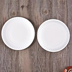 50pcs Disposable Paper Dinner Plate for Picnic Birthday Party Cake and Barbecue