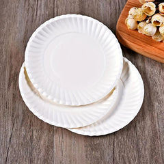50pcs Disposable Paper Dinner Plate for Picnic Birthday Party Cake and Barbecue