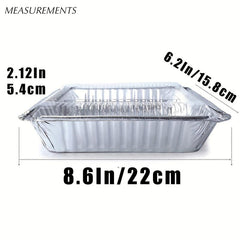 20pcs Aluminum Pans With Clear Lids Take Out Containers