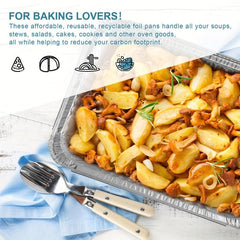 20pcs Aluminum Pans With Clear Lids Take Out Containers