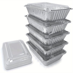 20pcs Aluminum Pans With Clear Lids Take Out Containers