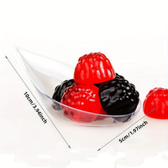 20pcs Disposable Plastic Large Spoon Dessert Cake Display Spoon Decoration Spoon