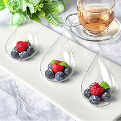 20pcs Disposable Plastic Large Spoon Dessert Cake Display Spoon Decoration Spoon