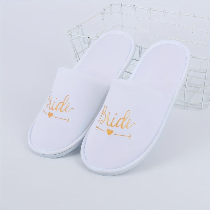 Wedding Pajamas Party Slippers Disposable Supplies Bright Surface Slippers