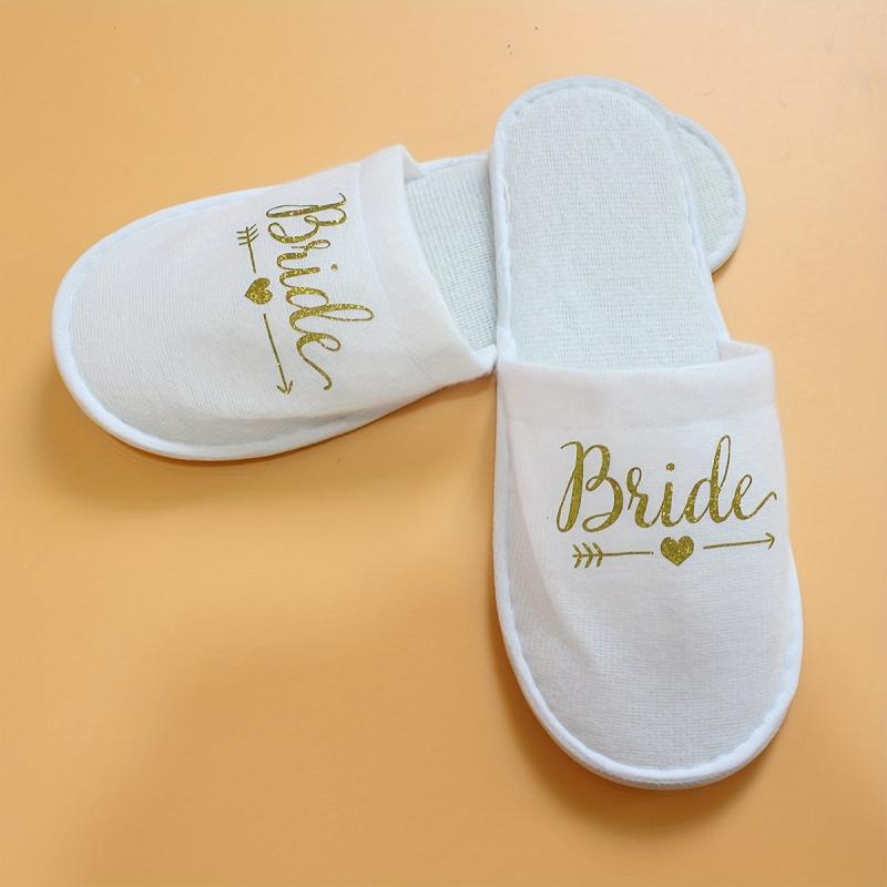 Wedding Pajamas Party Slippers Disposable Supplies Bright Surface Slippers